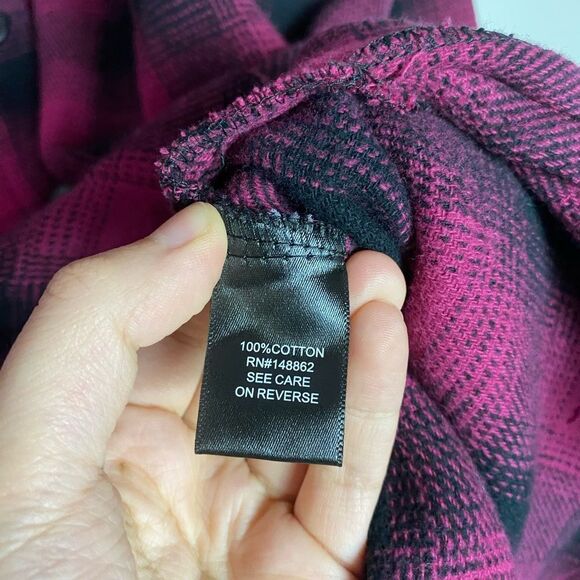 Torrid Plaid Cotton Shacket Button Front, Warm, hight front Pockets NWT 3X - Picture 13 of 15